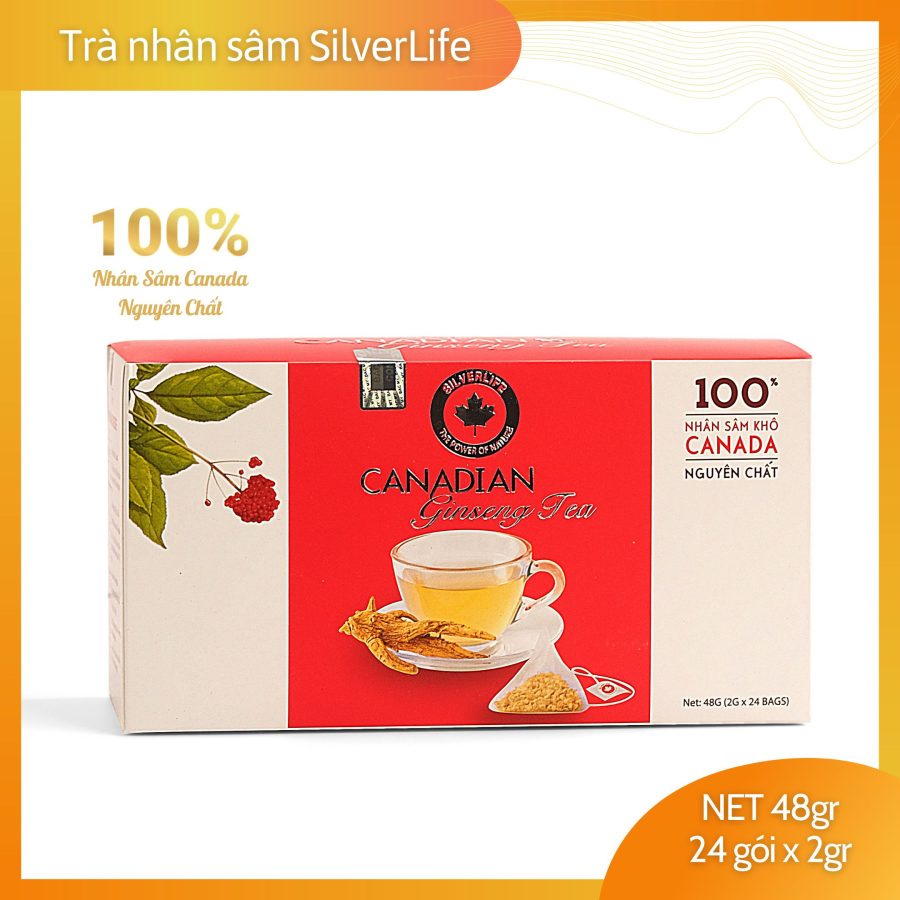 trà nhân sâm Canada SilverLife hop 48g